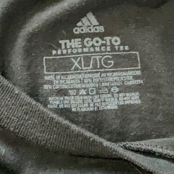 Black Adidas T-Shirt Size XL/TG - Picture 5 of 5